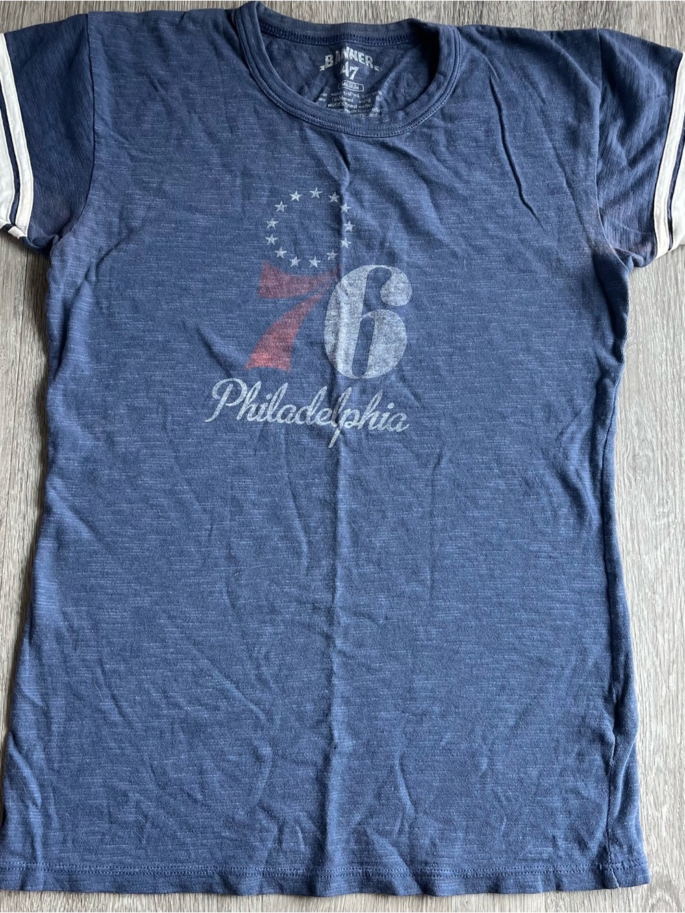 Banner 47 Philadelphia 76ers Navy Tee